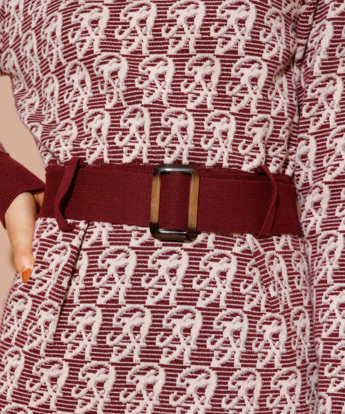 REDYAZEL「モノグラムジャガードニットワンピース」|ワンピース|