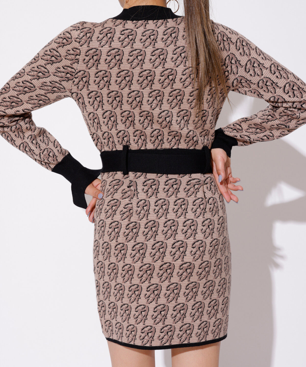 REDYAZEL「モノグラムジャガードニットワンピース」|ワンピース|