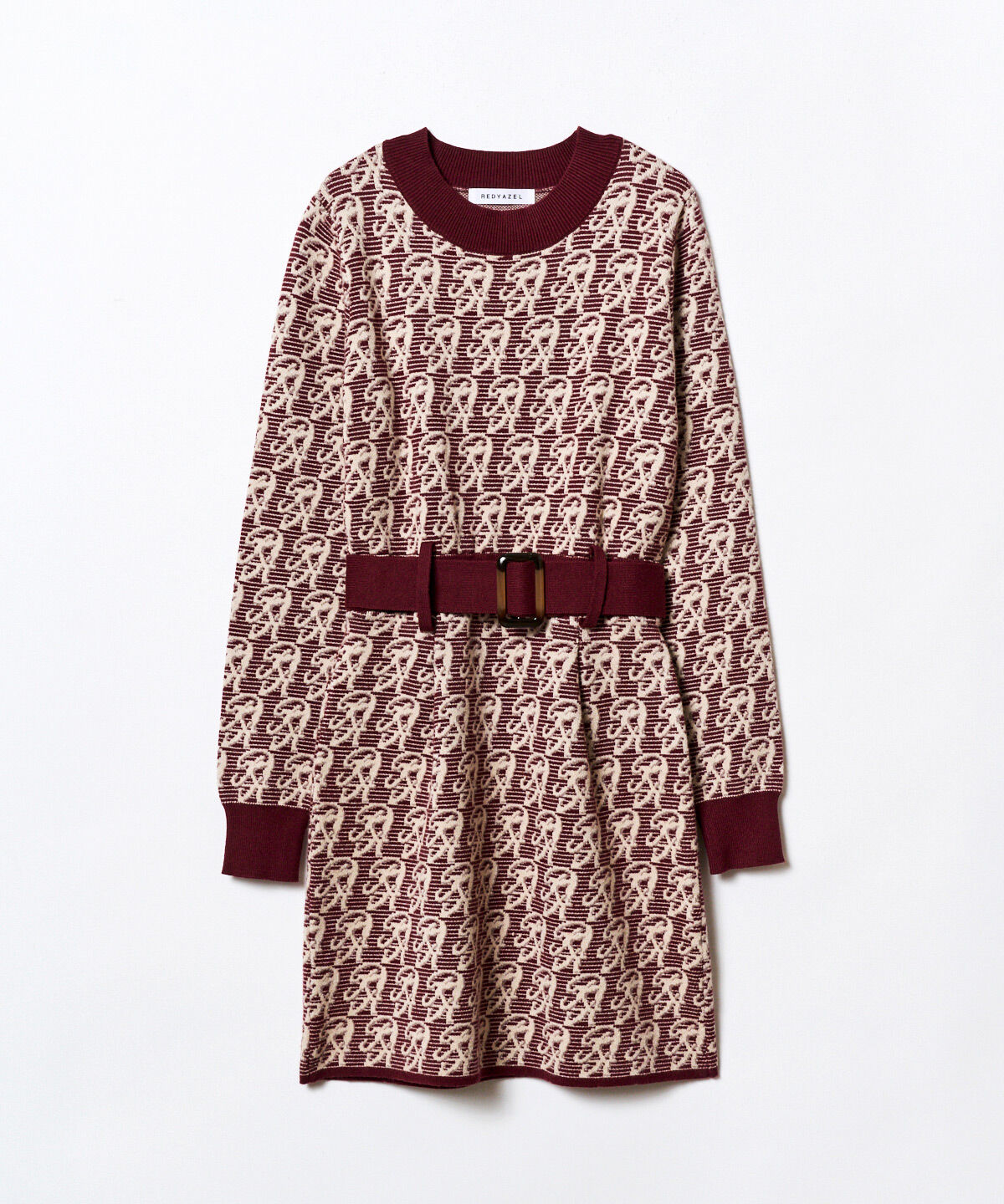 REDYAZEL「モノグラムジャガードニットワンピース」|ワンピース|