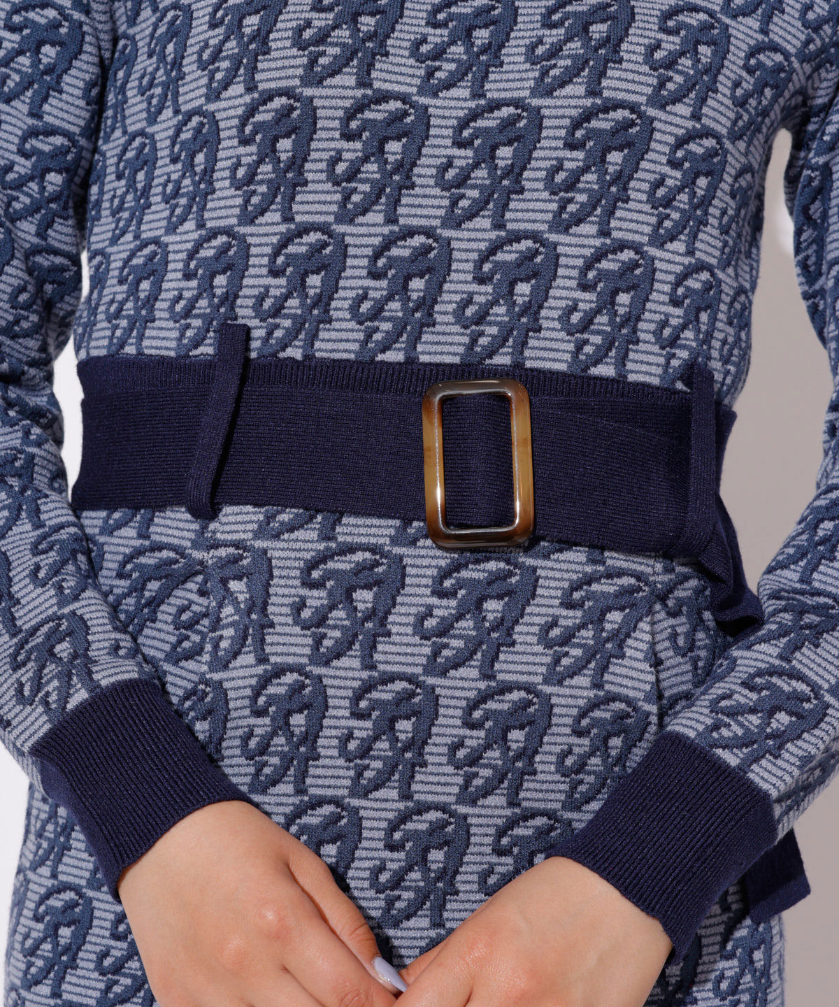 REDYAZEL「モノグラムジャガードニットワンピース」|ワンピース|