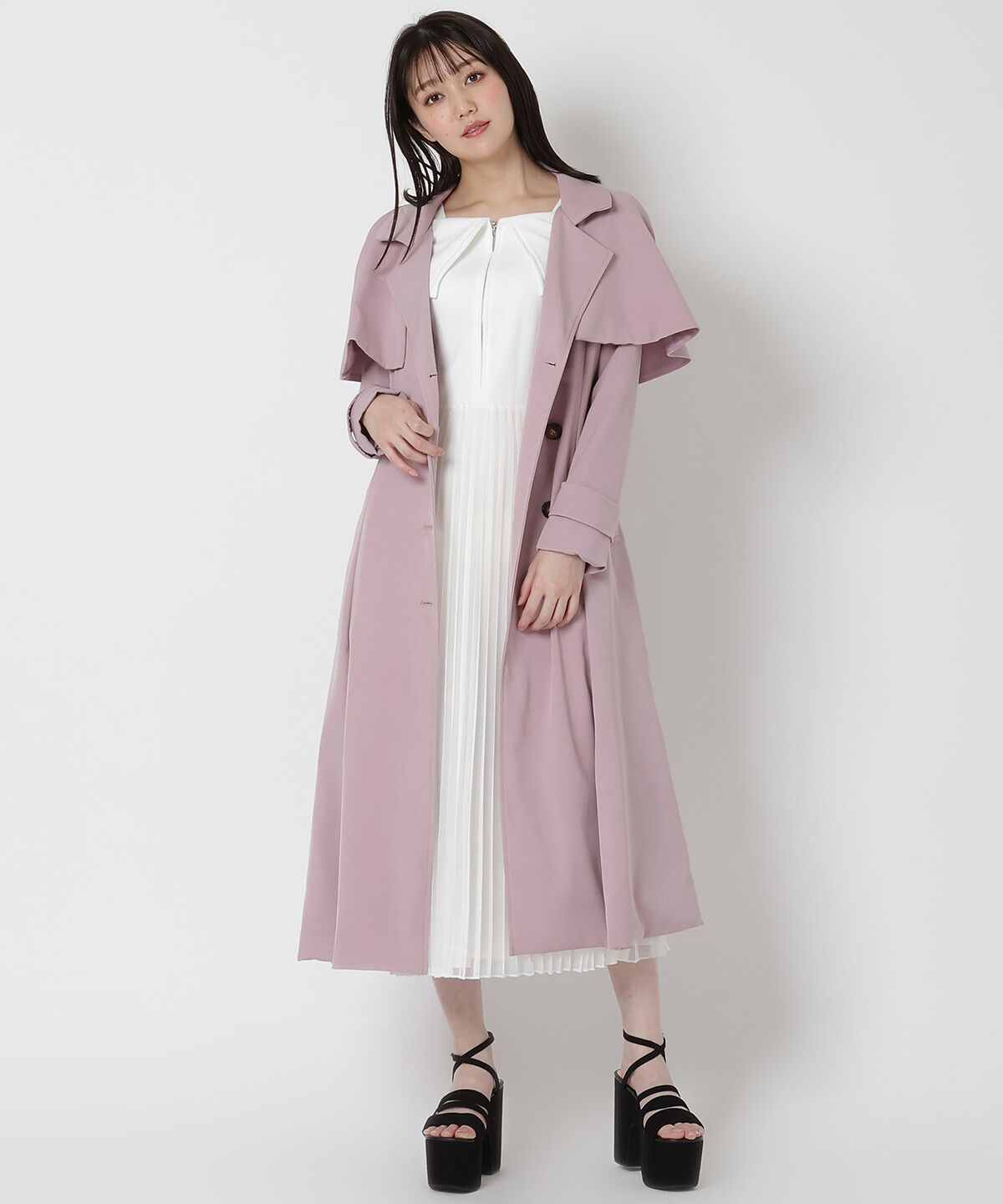 REDYAZEL「ケープトレンチコート」|トレンチコート|