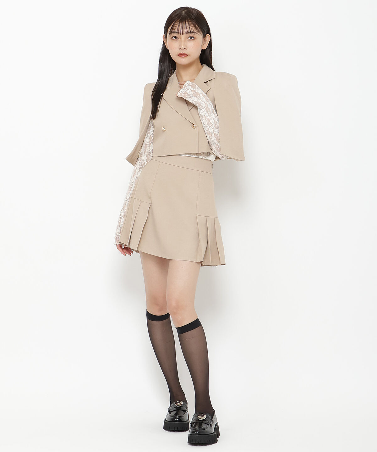 REDYAZEL「ケープ風ショートジャケット」|テーラードジャケット|