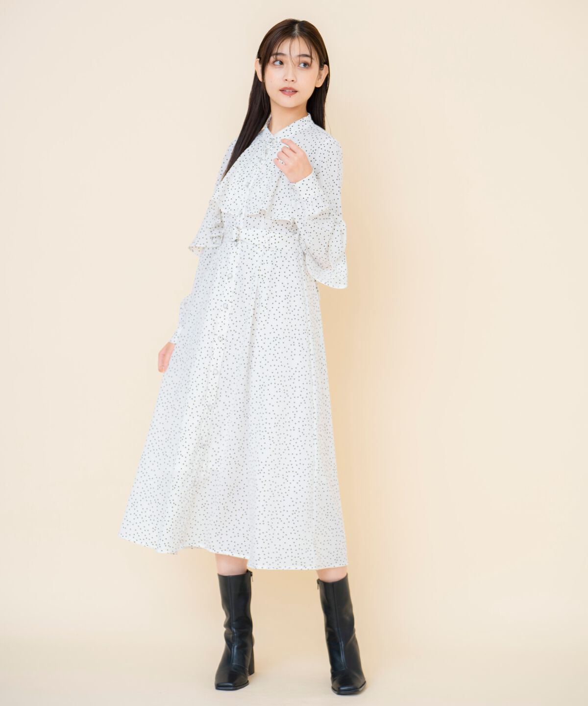 REDYAZEL「ケープフリルワンピース」|ワンピース|