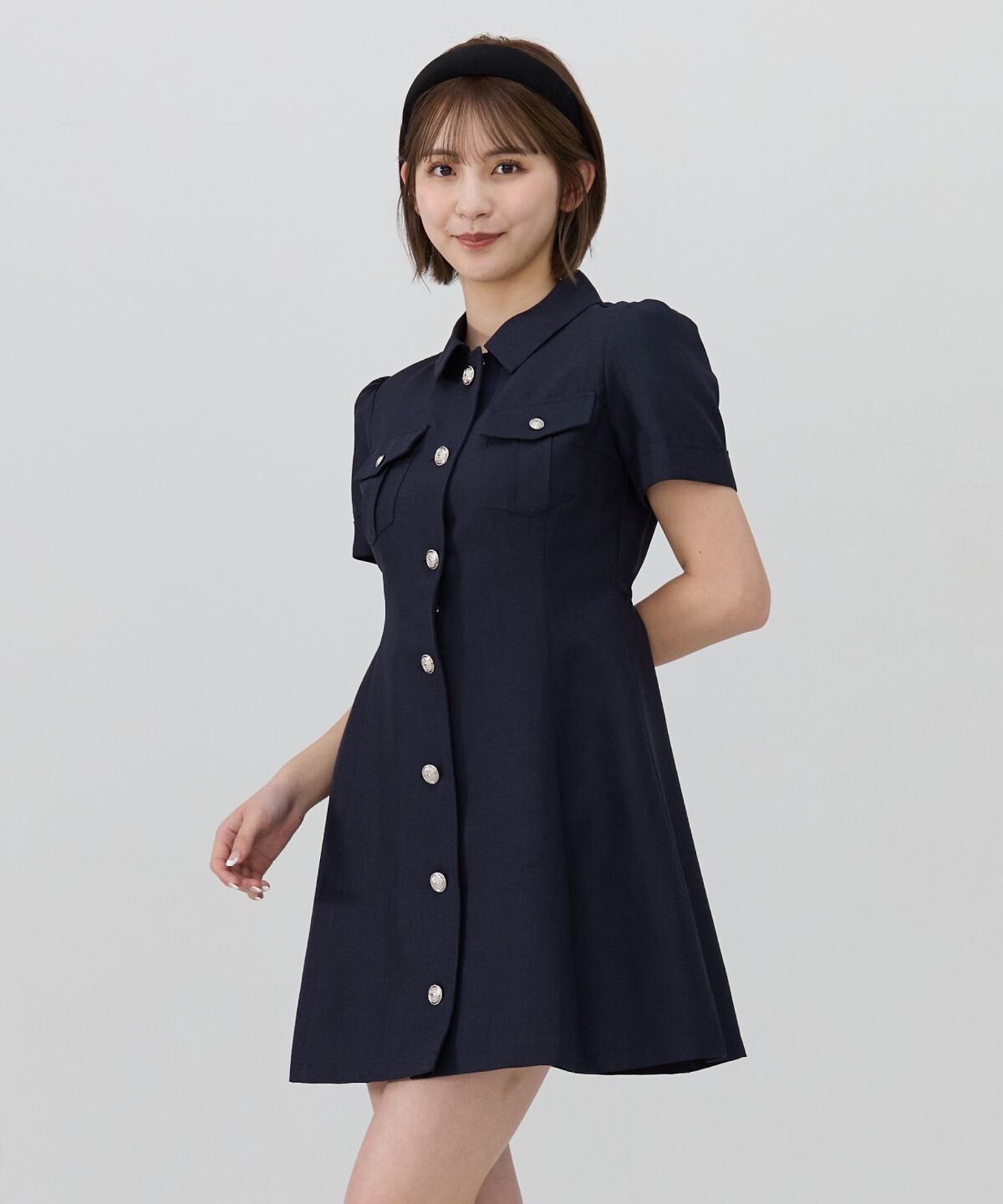 REDYAZEL「エンブレムボタンシャツワンピース」|ワンピース|