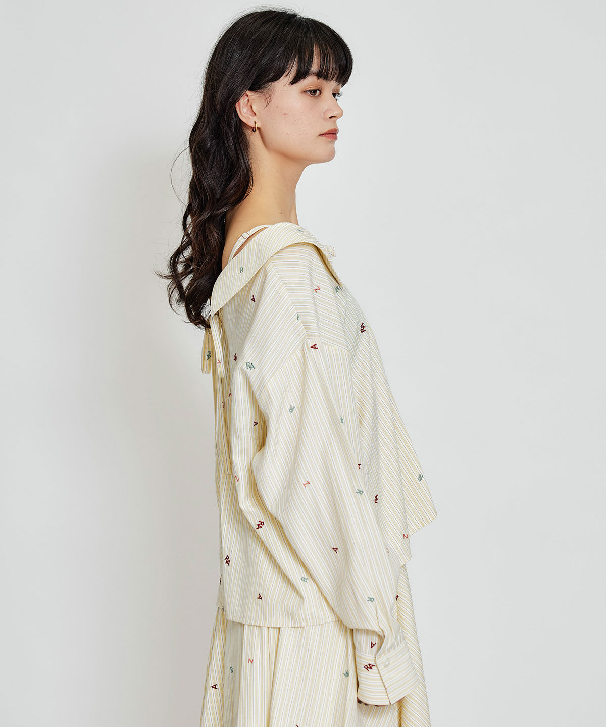 REDYAZEL「REDYAZELアルファベットロゴ刺繍2WAYシャツブラウス」|シャツ・ブラウス|