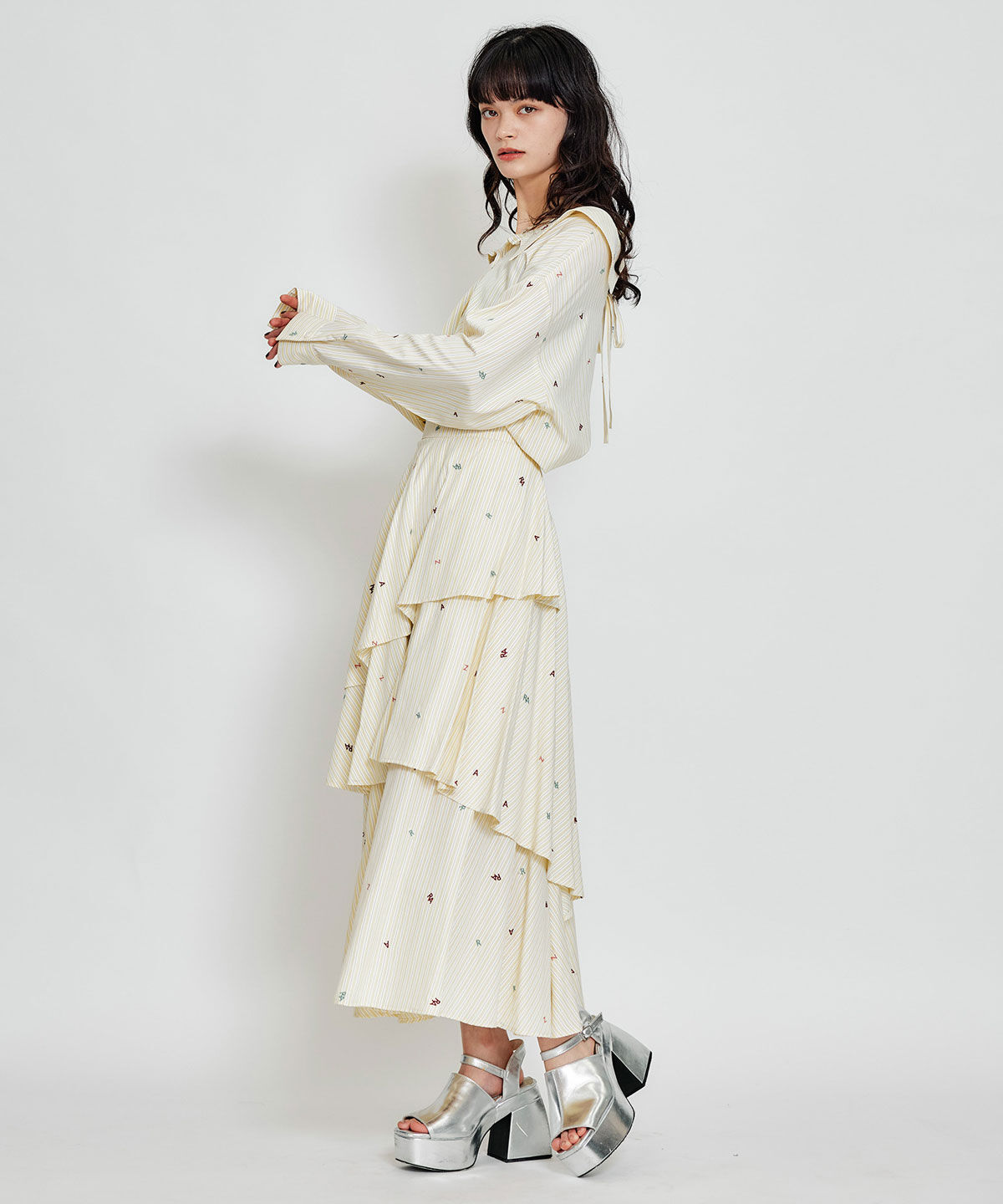 REDYAZEL「REDYAZELアルファベットロゴ刺繍2WAYシャツブラウス」|シャツ・ブラウス|