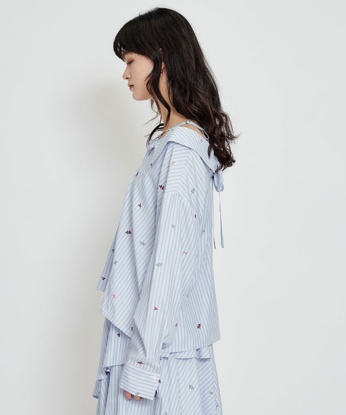 REDYAZEL「REDYAZELアルファベットロゴ刺繍2WAYシャツブラウス」|シャツ・ブラウス|