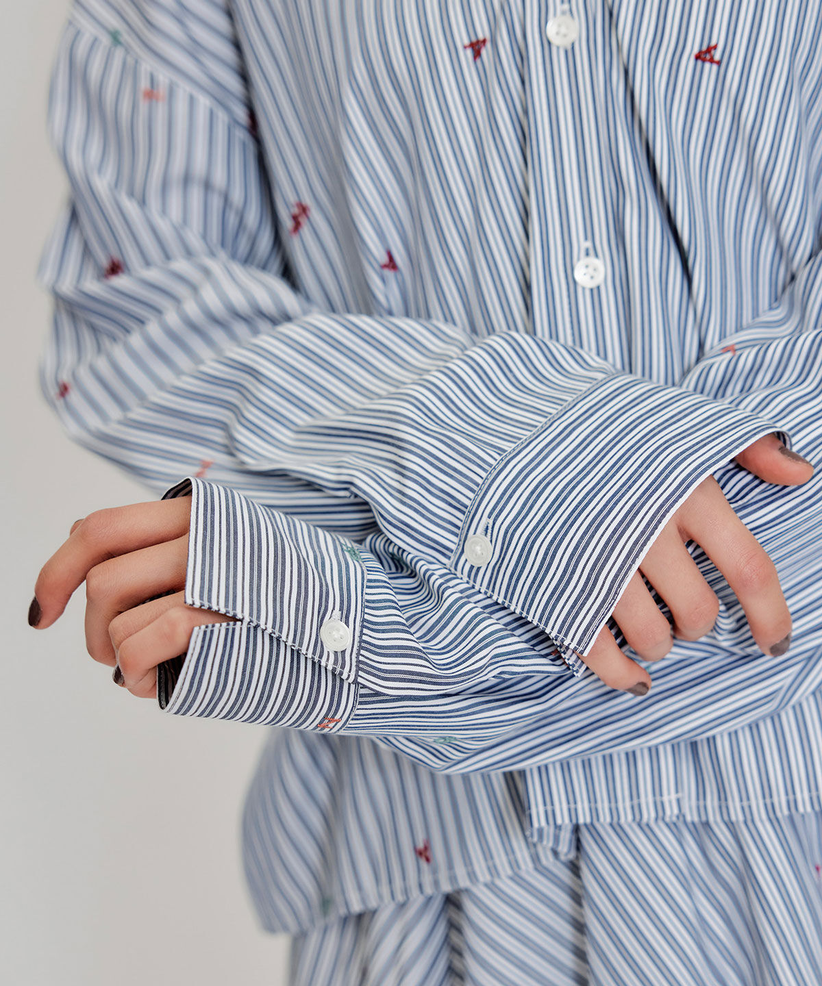 REDYAZEL「REDYAZELアルファベットロゴ刺繍2WAYシャツブラウス」|シャツ・ブラウス|