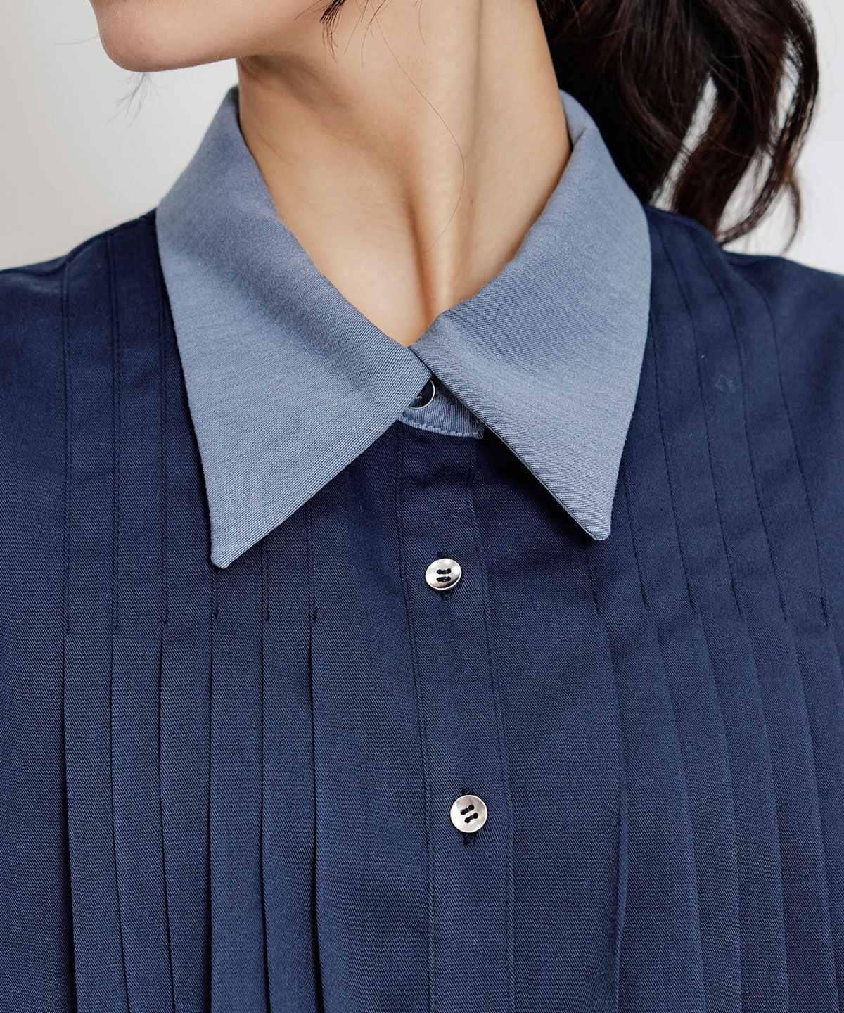 REDYAZEL「フロントプリーツリボンタイフレアロングワンピース」|ワンピース|