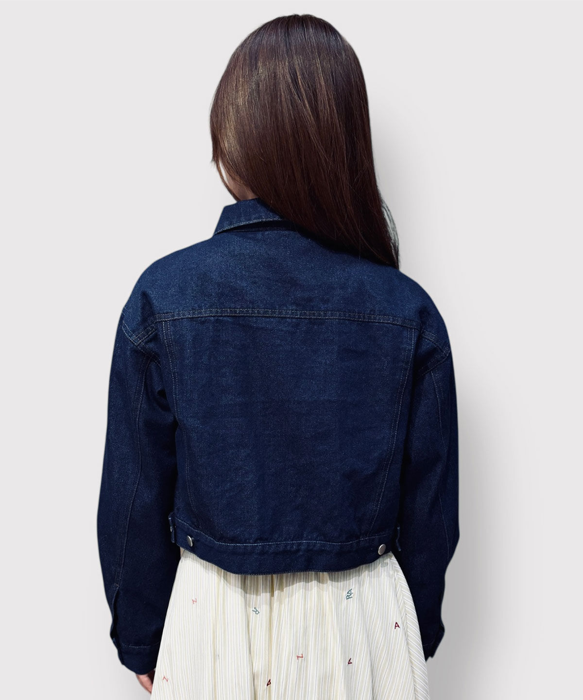 REDYAZEL「フラワービジューパールデニムジャケット」|デニムジャケット|