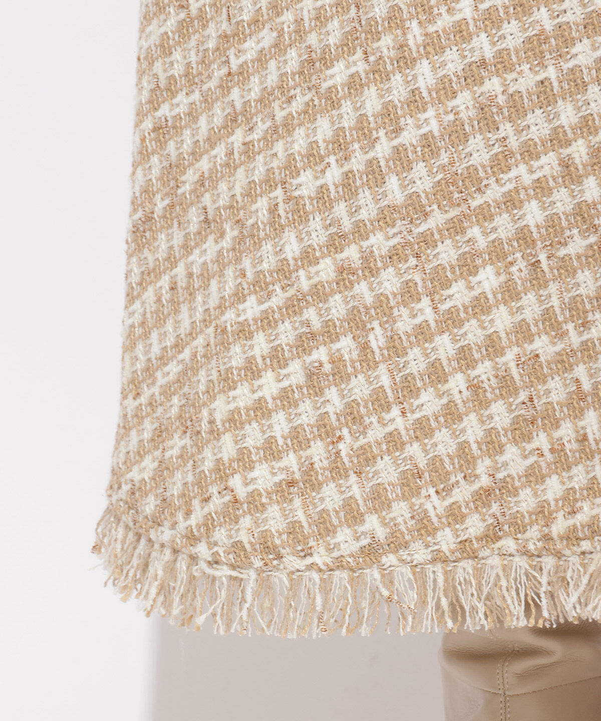 WILLSELECTION「フリンジチェックスカート」|フレア|