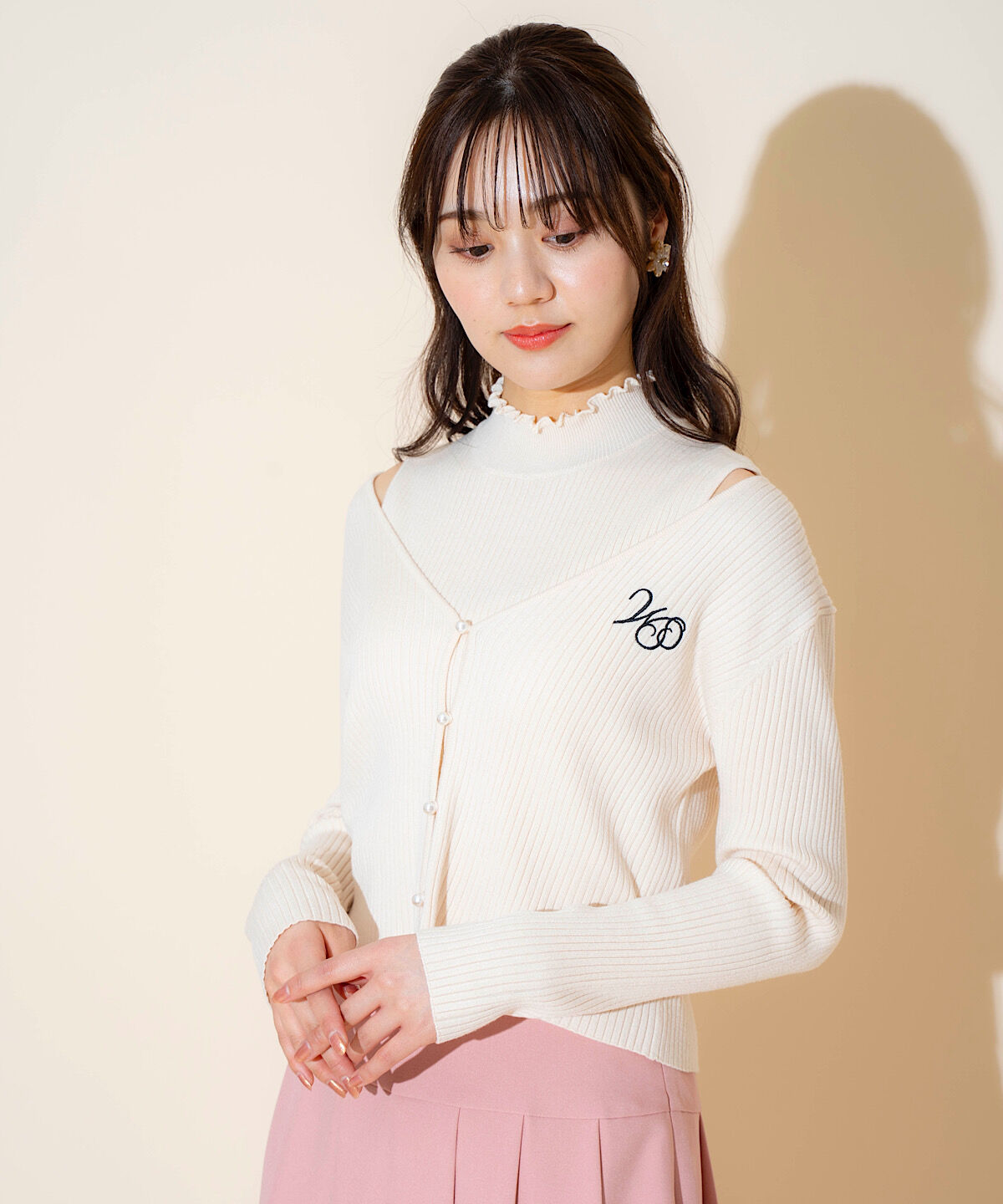 WILLSELECTION「ロゴ刺繍アンサンブル」|ニット・セーター|