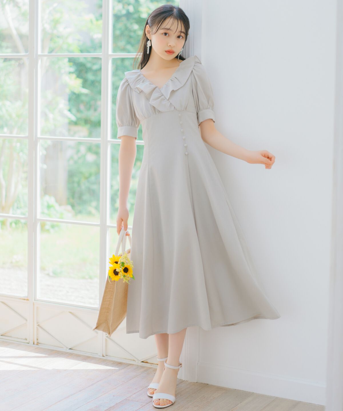 WILLSELECTION「フリルカシュクールフレアワンピース」|ワンピース|