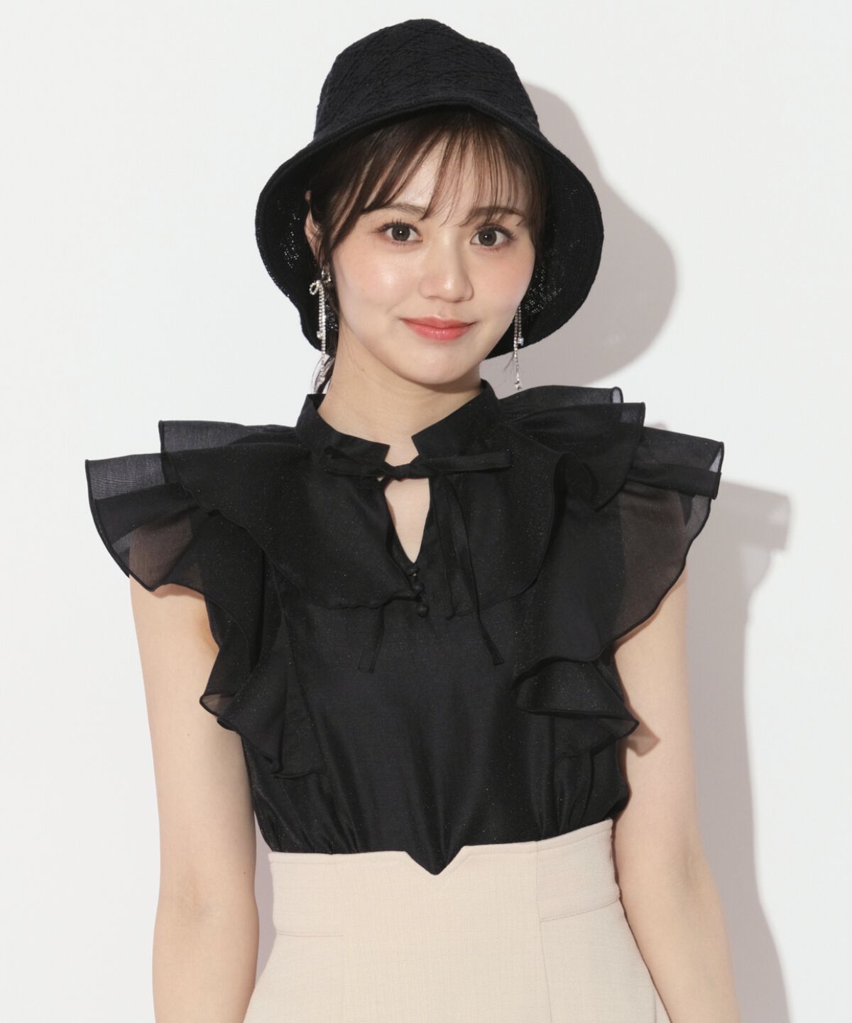 WILLSELECTION「ナローリボンシアーブラウス」|シャツ・ブラウス|ブラック