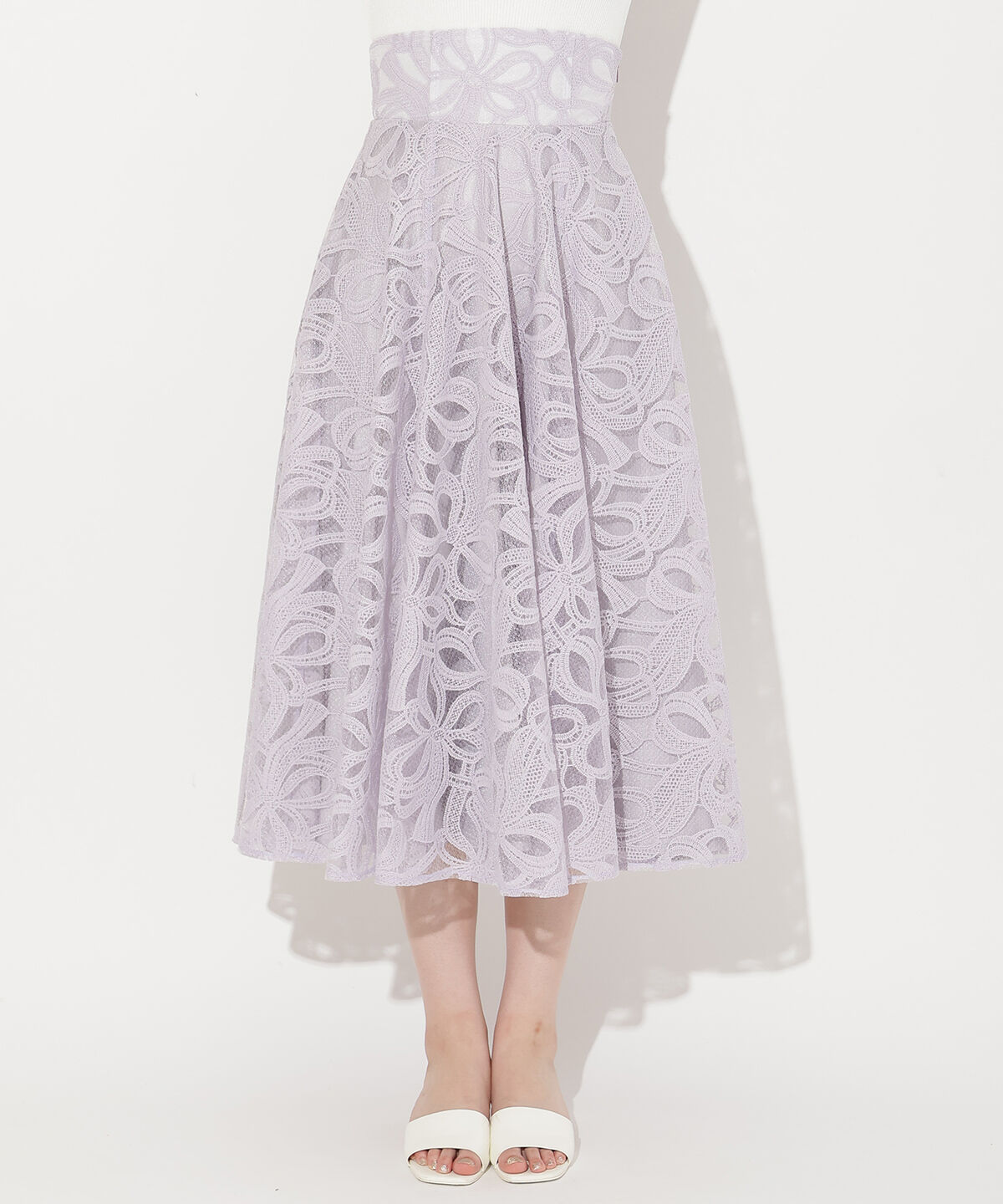 WILLSELECTION「リボンレーススカート」|フレア|