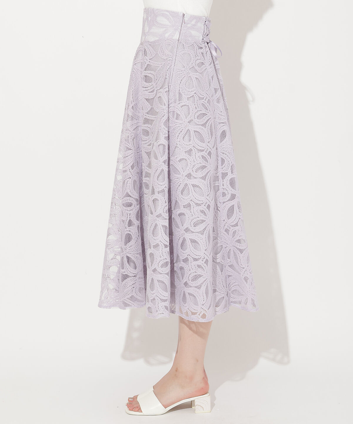 WILLSELECTION「リボンレーススカート」|フレア|