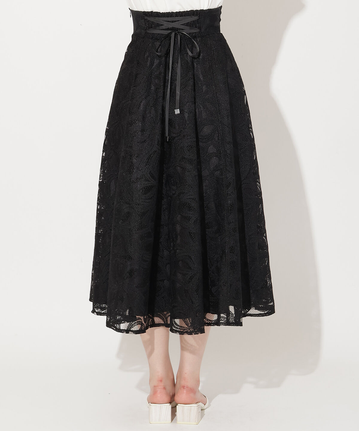 WILLSELECTION「リボンレーススカート」|フレア|