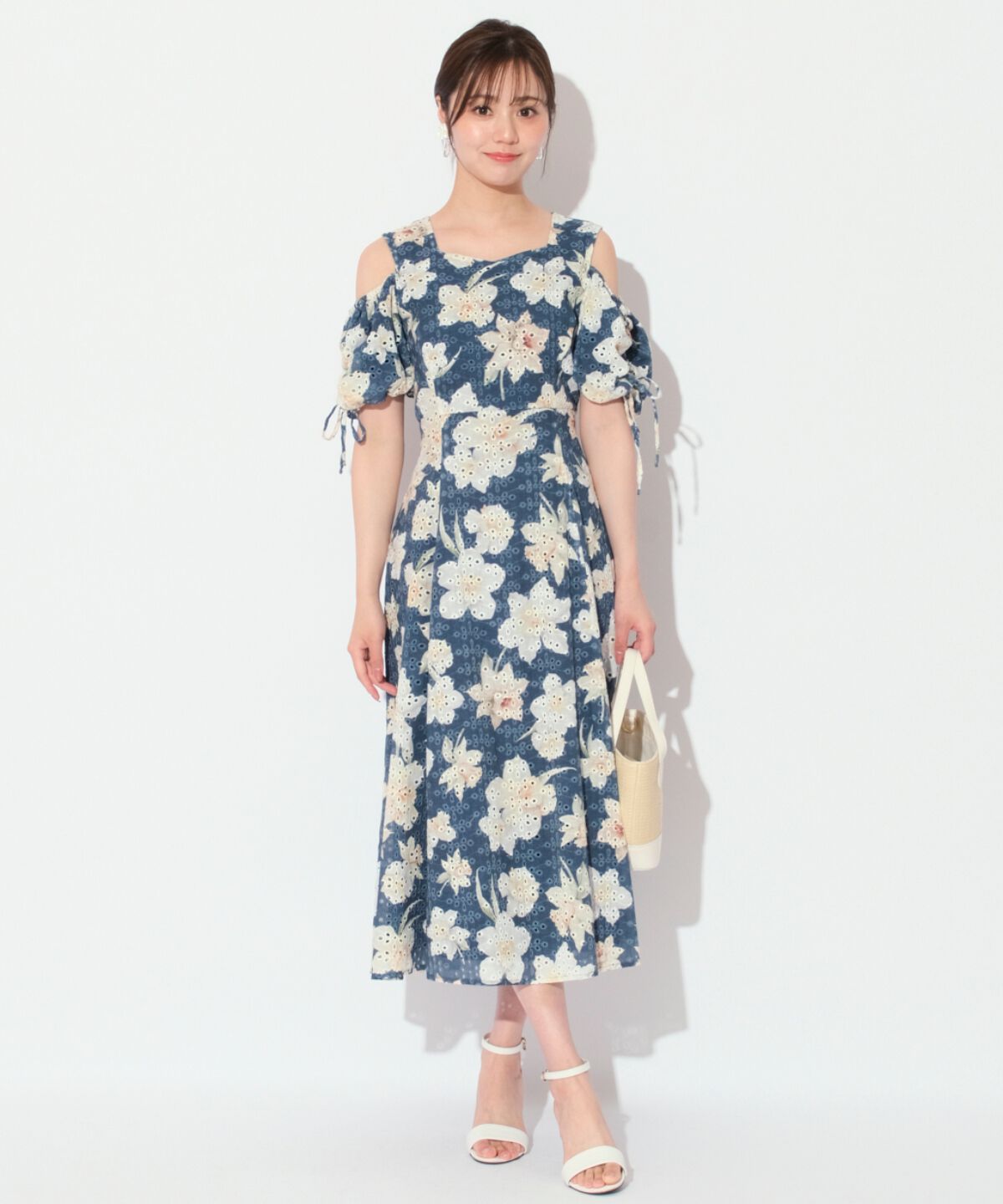 WILLSELECTION「レースフラワープリントワンピース」|ワンピース|