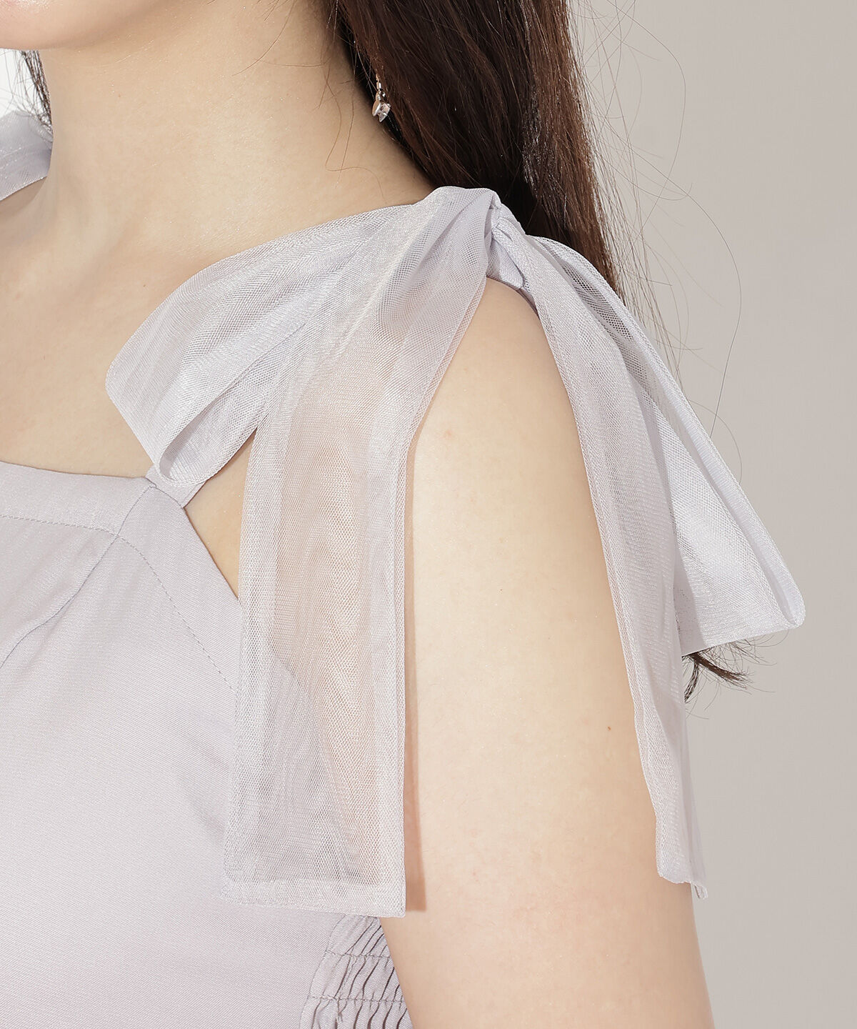 WILLSELECTION「ショルダーリボンチュールティアードワンピース」|ワンピース|