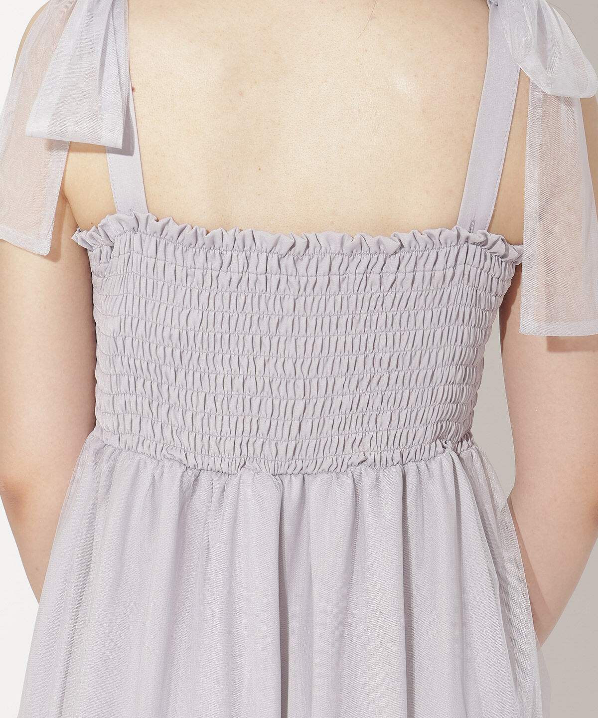 WILLSELECTION「ショルダーリボンチュールティアードワンピース」|ワンピース|