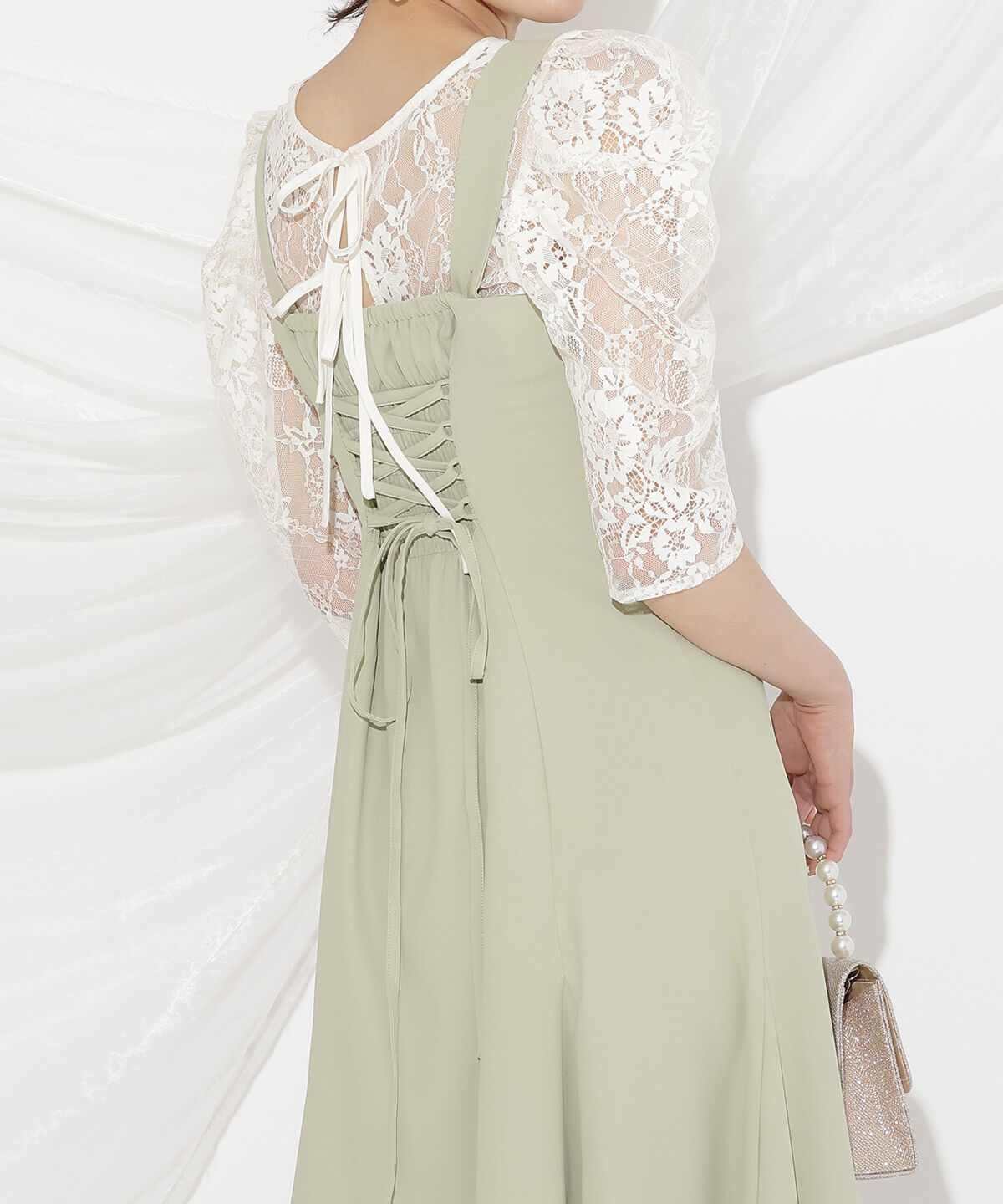 WILLSELECTION「バックレースアップワンピース」|ドレス|