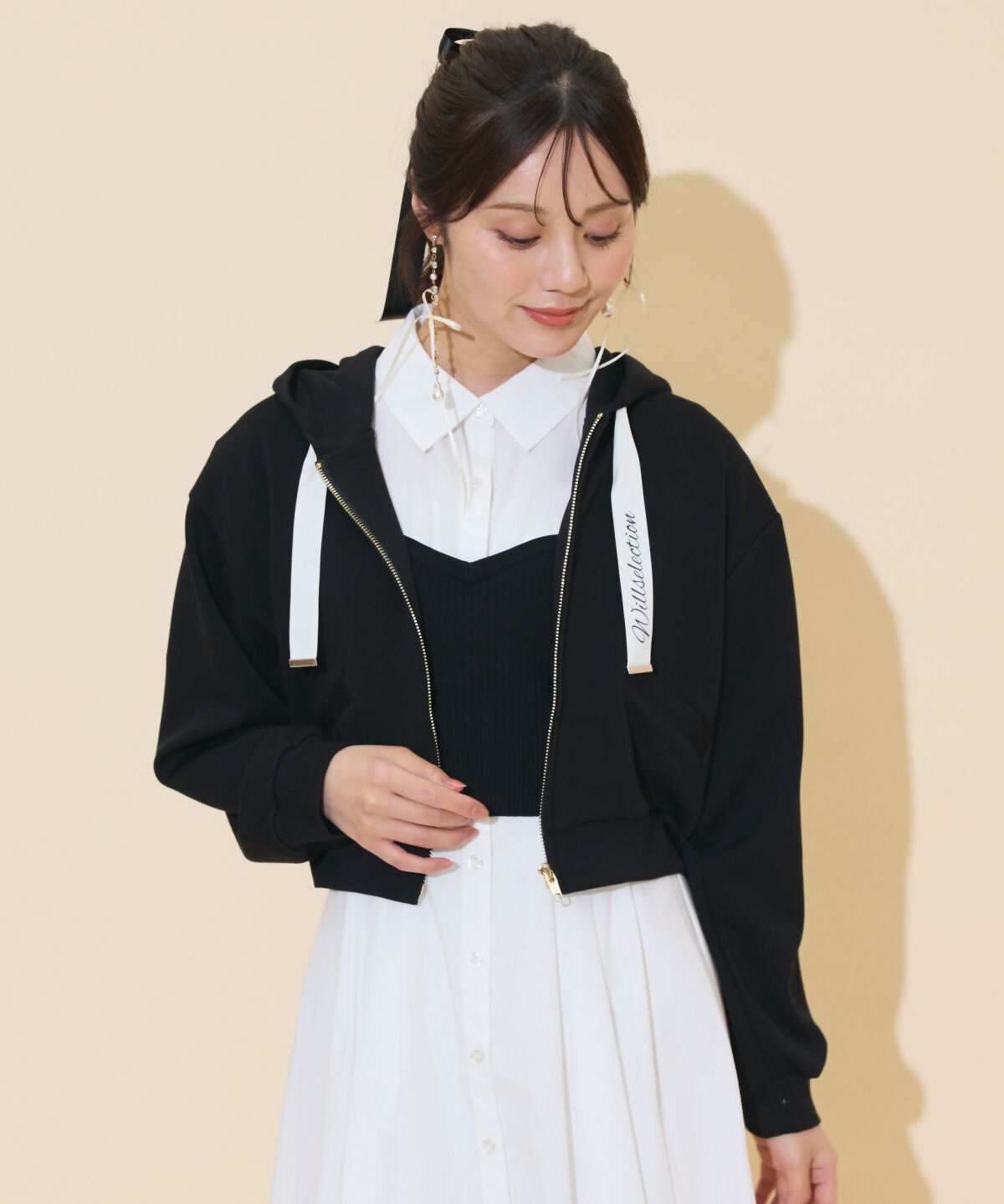 WILLSELECTION「ロゴテープパーカー」|パーカー|