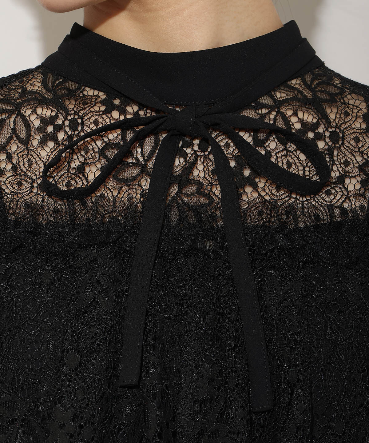 WILLSELECTION「タックリボンレースブラウス&times;バックレースアップワンピース」|ドレス|