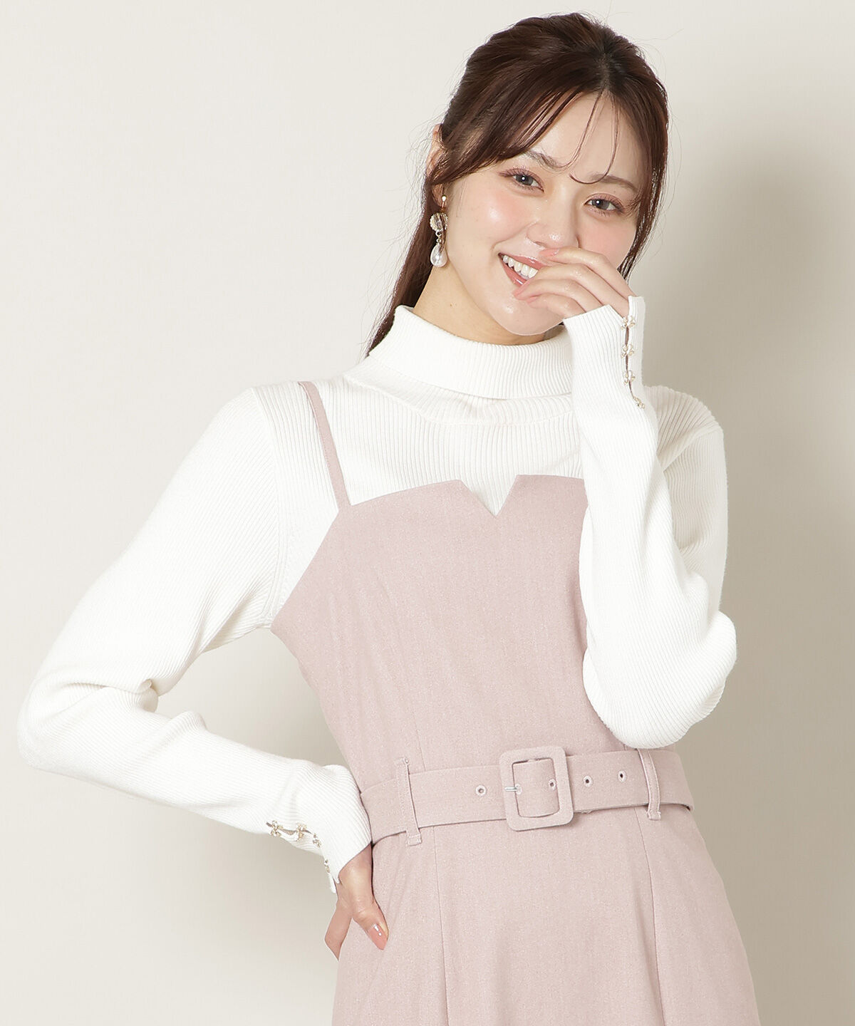 WILLSELECTION「ベルト付きVカットマーメイドキャミワンピース」|ワンピース|