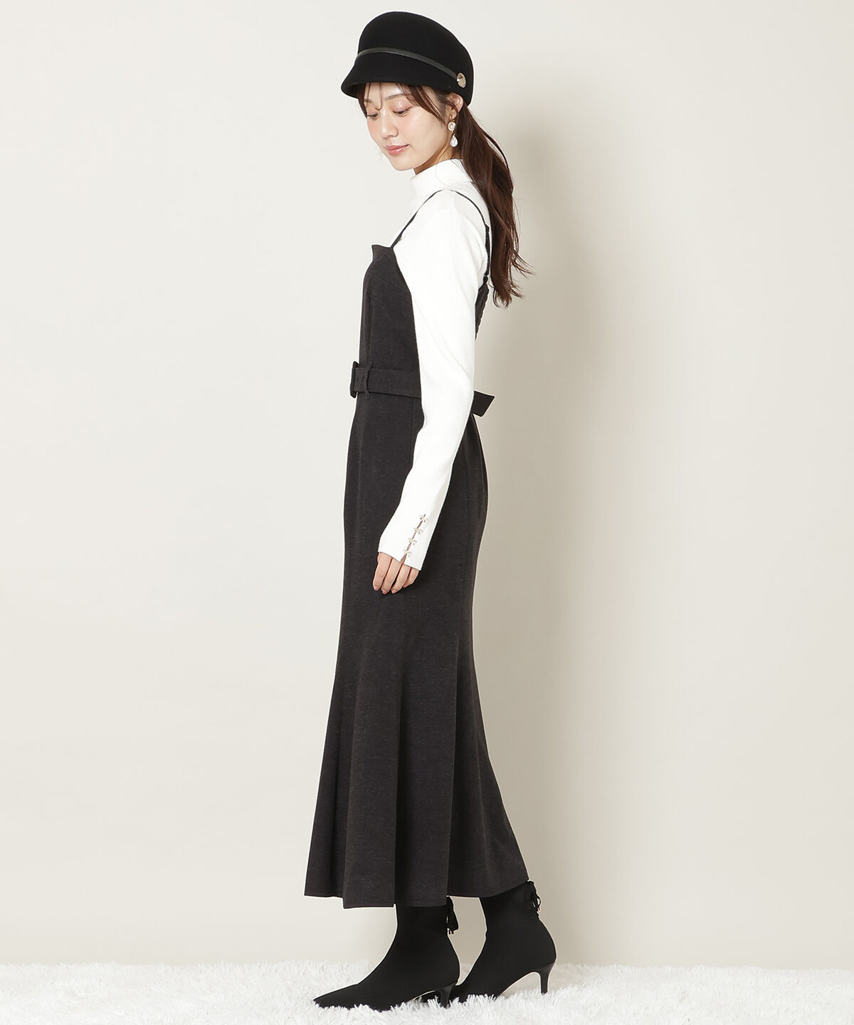 WILLSELECTION「ベルト付きVカットマーメイドキャミワンピース」|ワンピース|