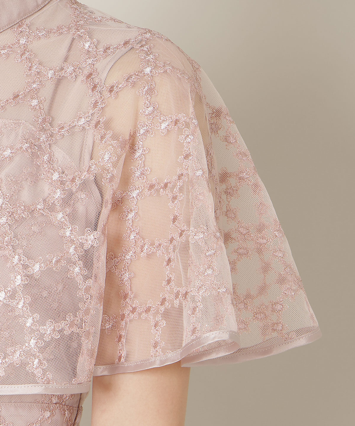 WILLSELECTION「パイピングケープフレアワンピース」|ドレス|