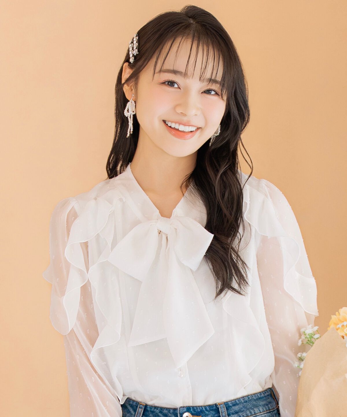 WILLSELECTION「ドビードットフリルブラウス」|シャツ・ブラウス|