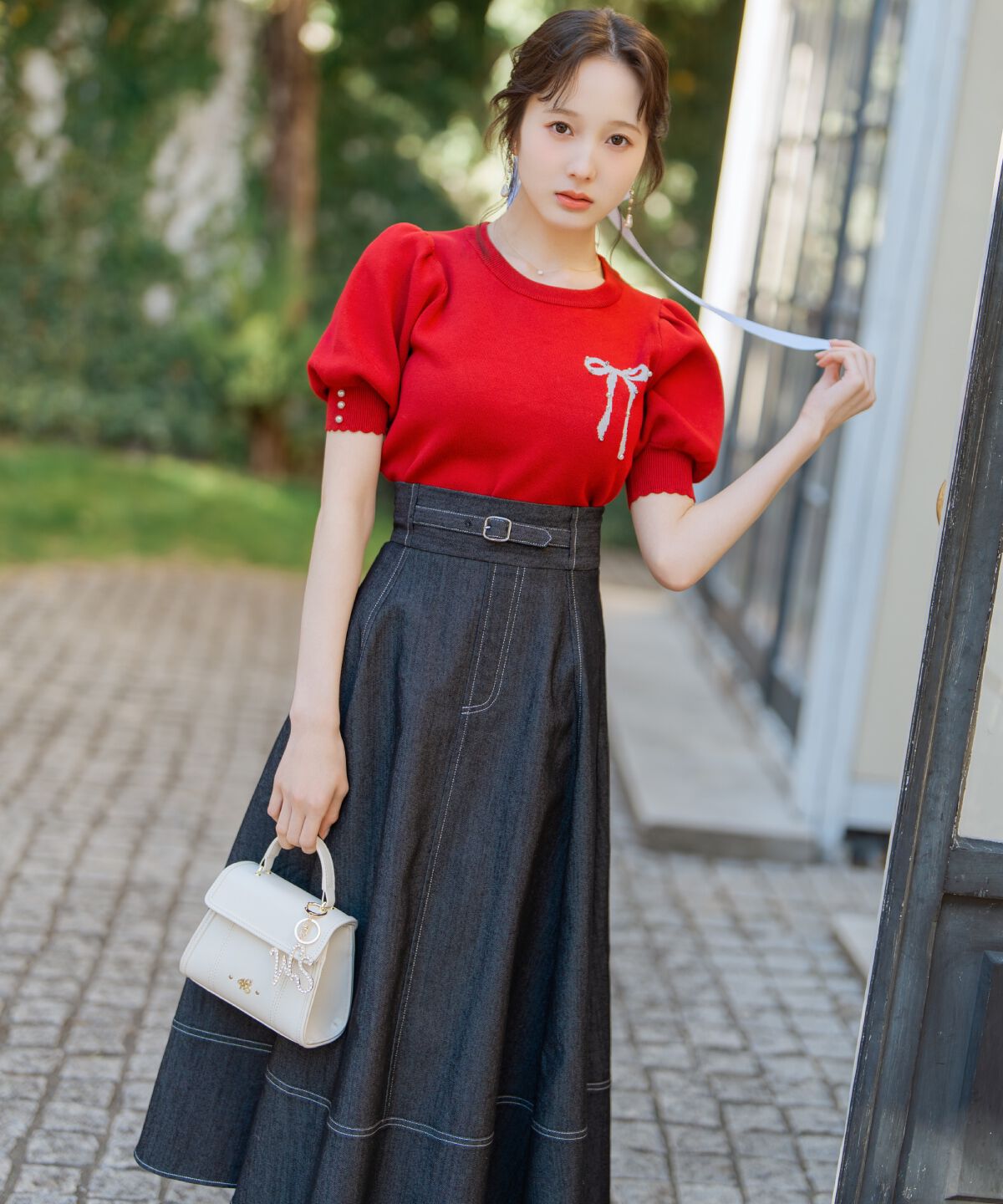 WILLSELECTION「ベルトデザインフレアスカート」|フレア|