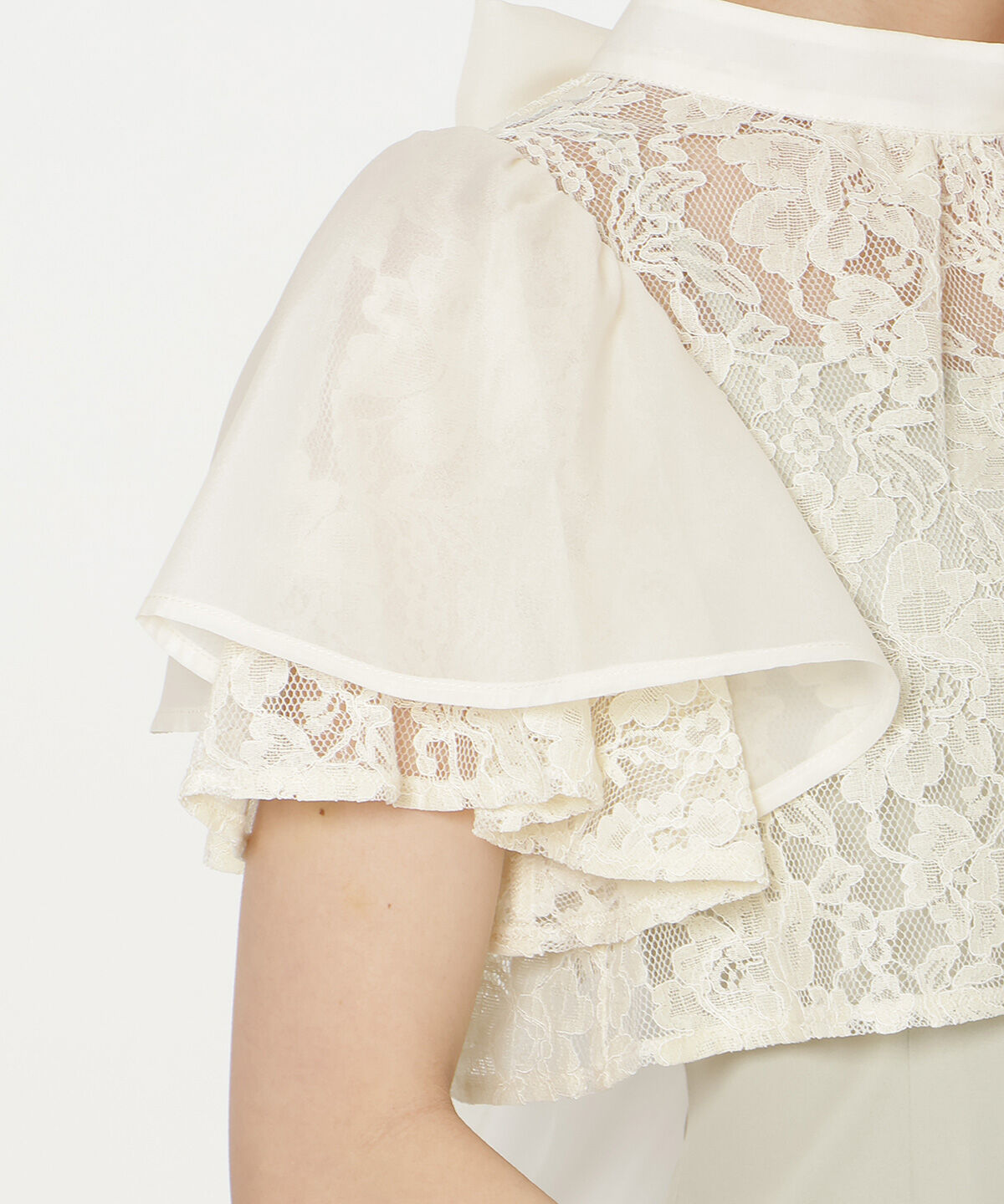 WILLSELECTION「バックリボンシフォンレースブラウス&times;フレアロングキャミワンピース」|ドレス|