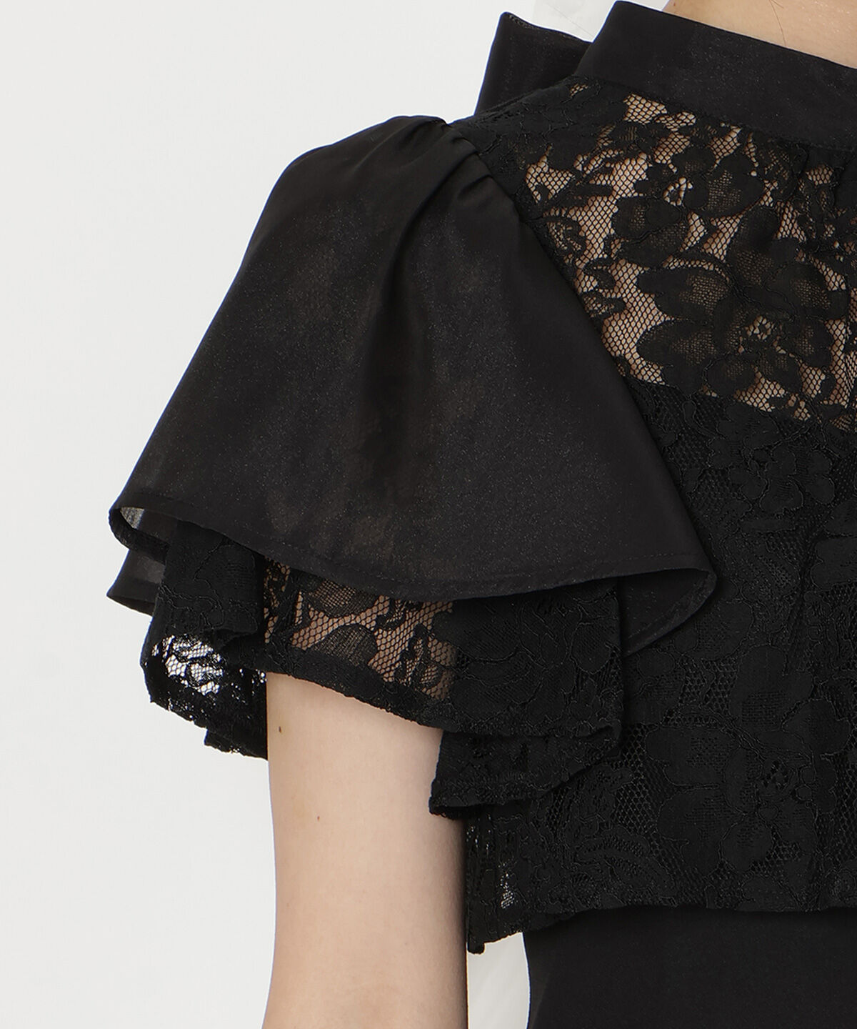 WILLSELECTION「バックリボンシフォンレースブラウス&times;フレアロングキャミワンピース」|ドレス|