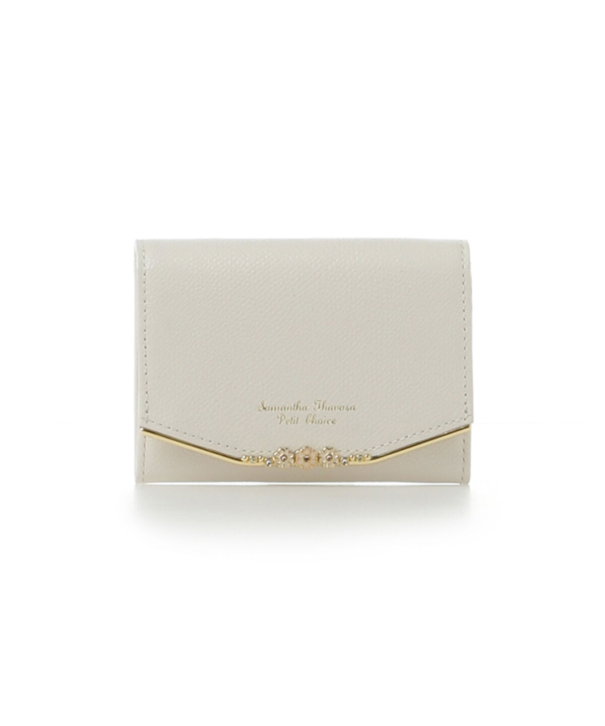 Samantha Thavasa Petit Choice「フラワーバー マルチパスケース」|名刺入れ・カードケース|ホワイト