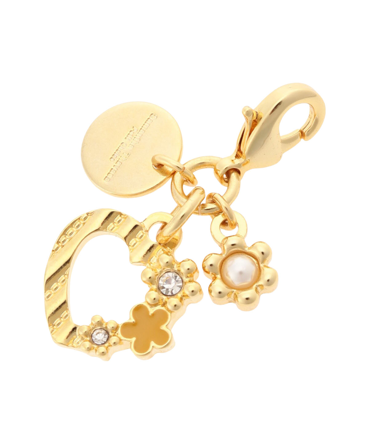 Samantha Thavasa Petit Choice「ハートフラワーファスナーチャーム」|チャーム・キーホルダー|イエロー