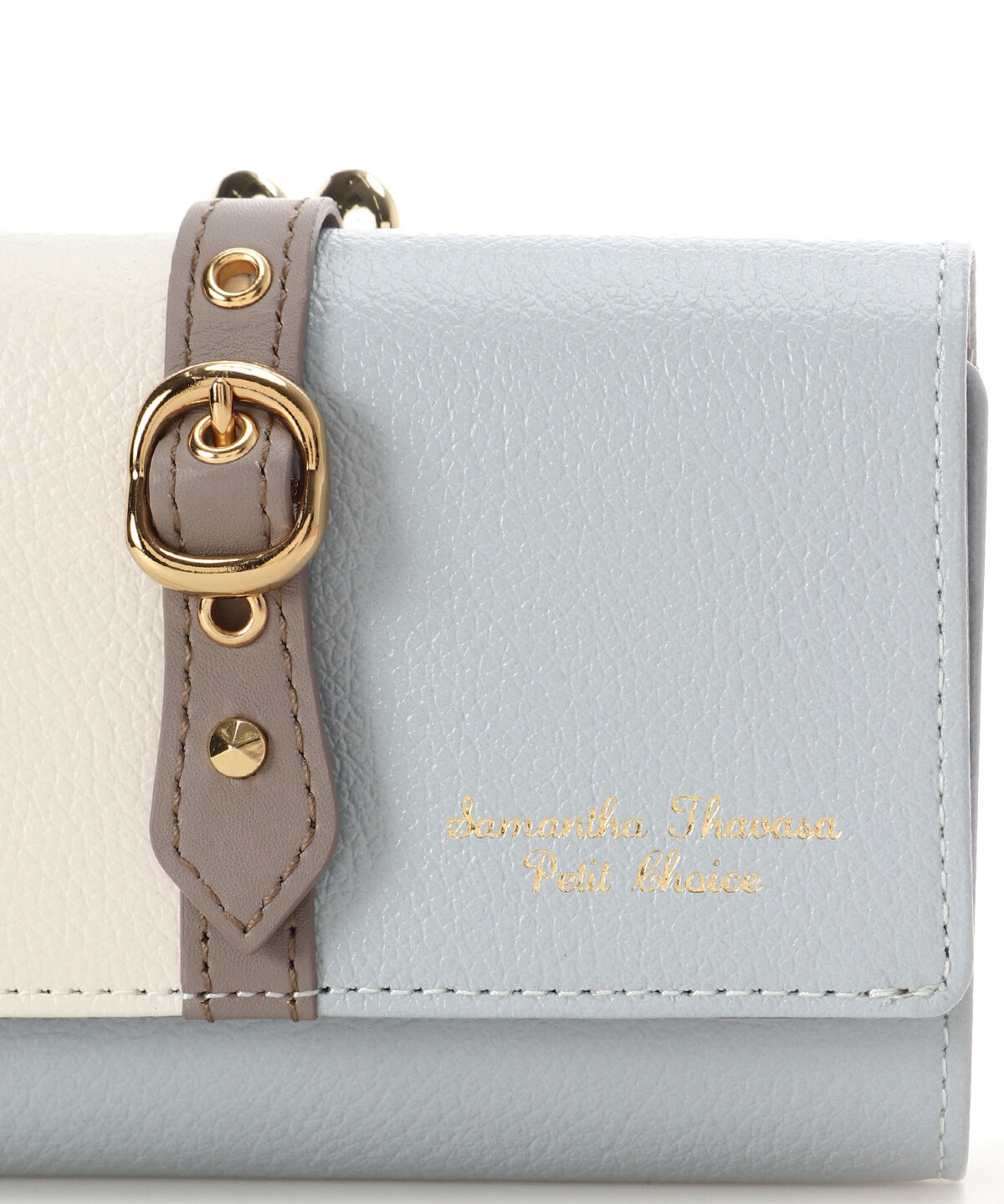 Samantha Thavasa Petit Choice「バイカラーフロントベルト 口金折財布」|財布|