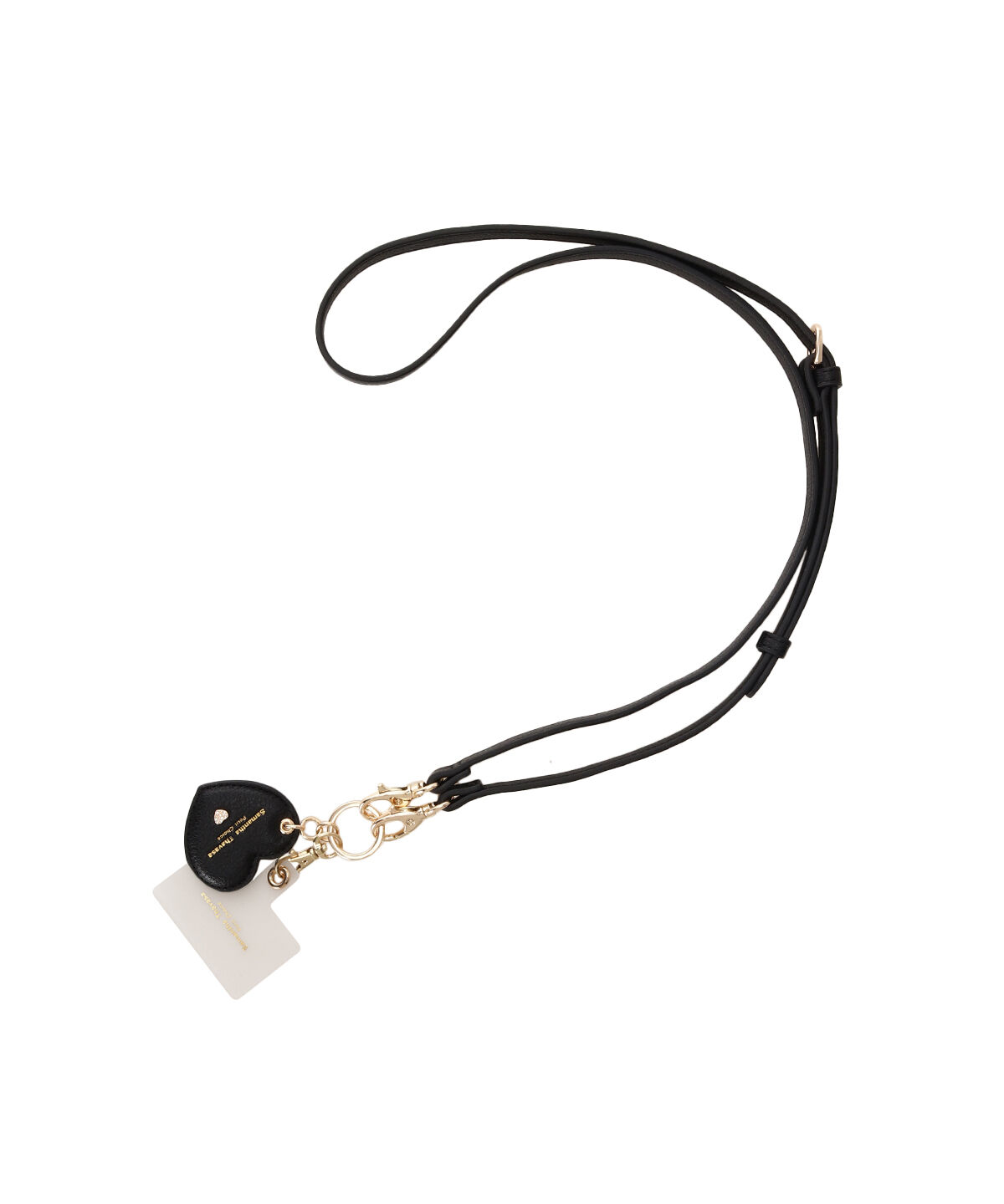 Samantha Thavasa Petit Choice「カラフルハート スマホストラップ」|モバイルケース|ブラック