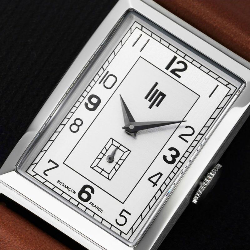 LIP「<LIP (ﾘｯﾌﾟ) >ｽｸｴｱ 23.5mm ｼﾙﾊﾞｰ ﾗｲﾄﾌﾞﾗｳﾝﾚｻﾞｰﾍﾞﾙﾄ ﾁｬｰﾁﾙ T24」|腕時計|