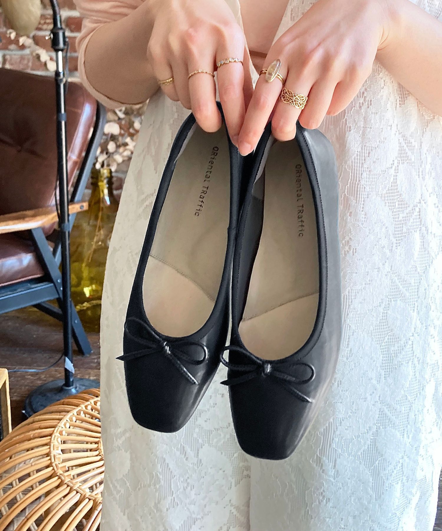 ORiental TRaffic「【跳べるパンプス/シリーズ累計１５０万足突破】 バレエシューズ /R-3208 厚手クッション フラット」|パンプス|