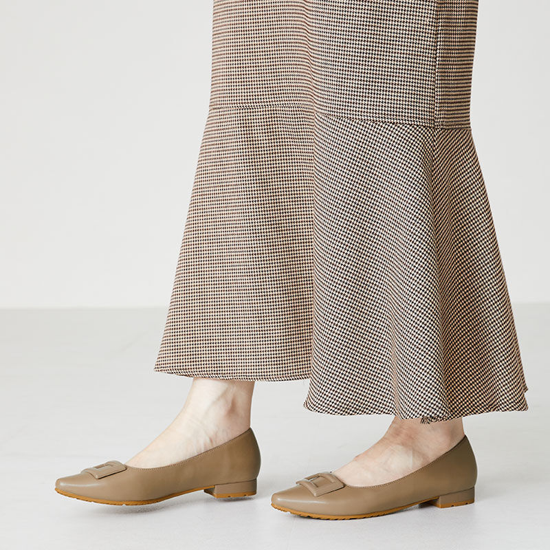 ORiental TRaffic「【防水】スクエアバックル レイン パンプス /R-1019 レインシューズ フラット」|パンプス|