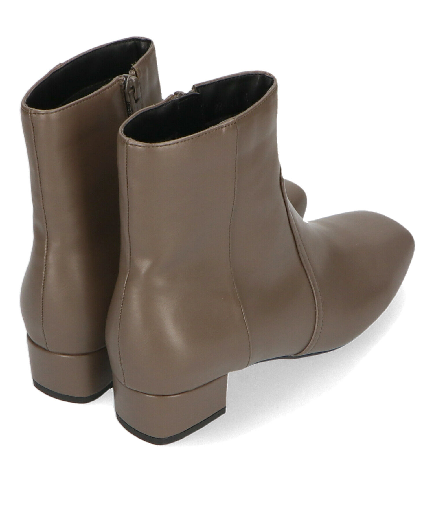 WA Oriental TRaffic「【 防寒 】スクエアトゥ プレーン ショートブーツ /32401 中敷き起毛 ＆ クッション」|ショートブーツ|