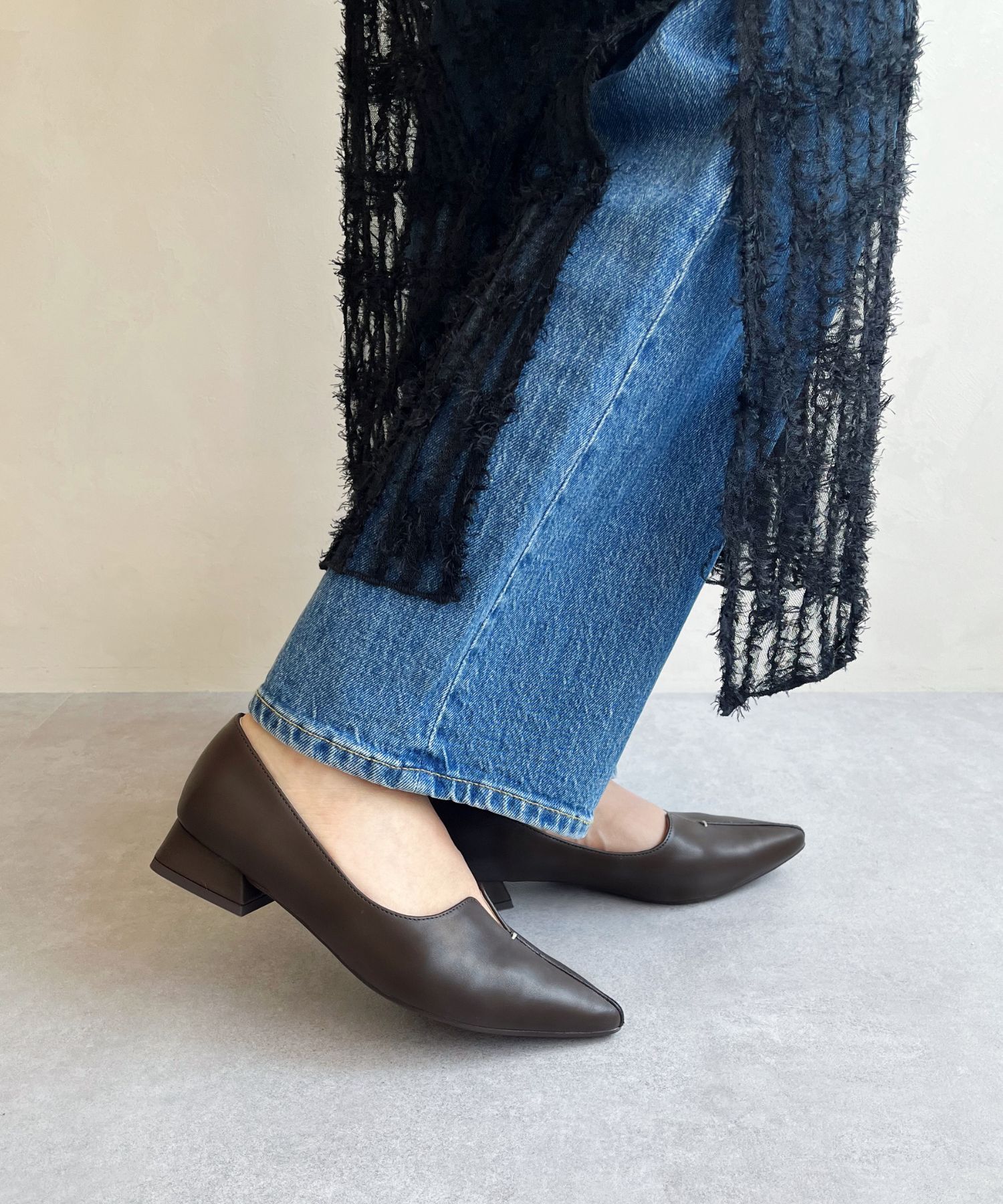 ORiental TRaffic「【WEB限定/累計2万足突破】フレア ヒール ポインテッドトゥ パンプス /45301 ヒール2.8ｃｍ 通勤靴 」|パンプス|