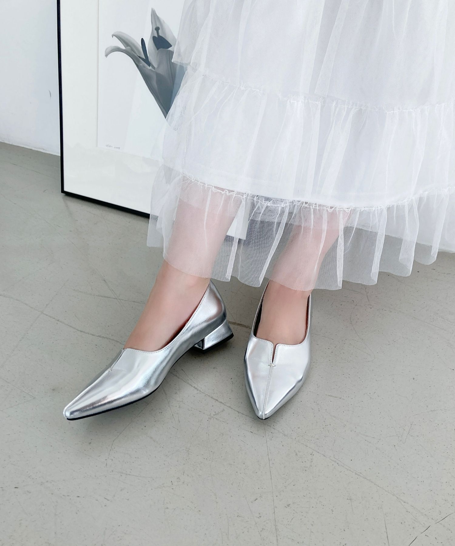 ORiental TRaffic「【WEB限定/累計2万足突破】フレア ヒール ポインテッドトゥ パンプス /45301 ヒール2.8ｃｍ 通勤靴 」|パンプス|