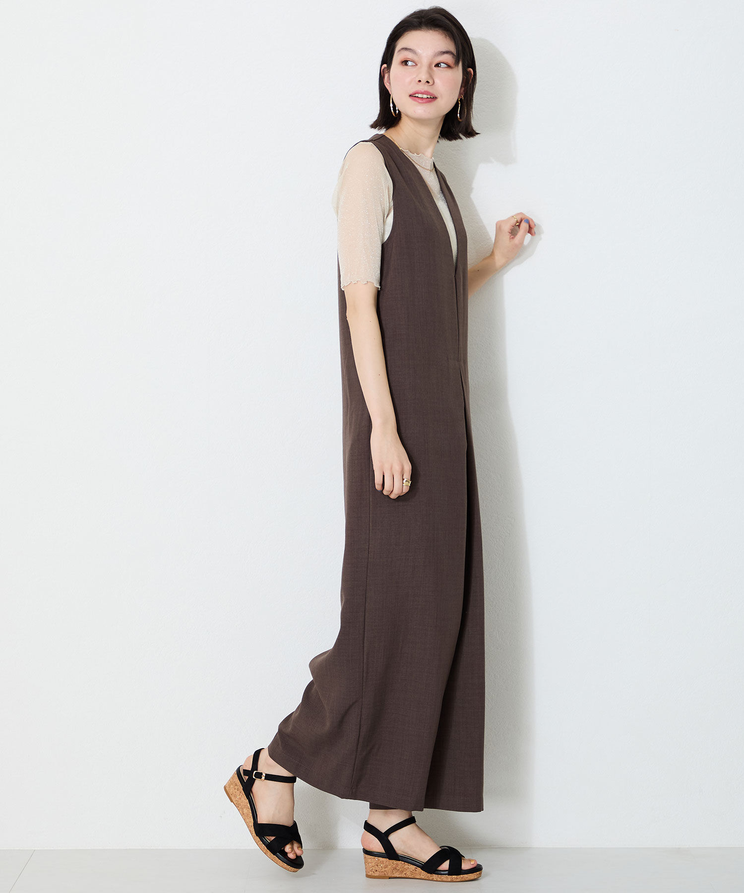 WA Oriental TRaffic「アーモンドトゥクロスウエッジサンダル/52201 サンダル トレンド 人気 クッション」|サンダル|