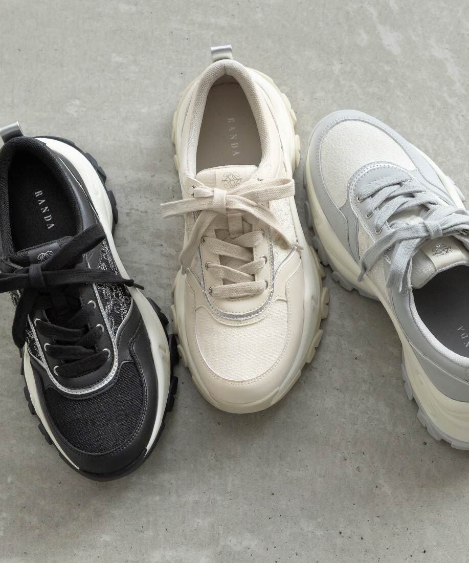  「モノグラム刺繍デザインスニーカー」|スニーカー|