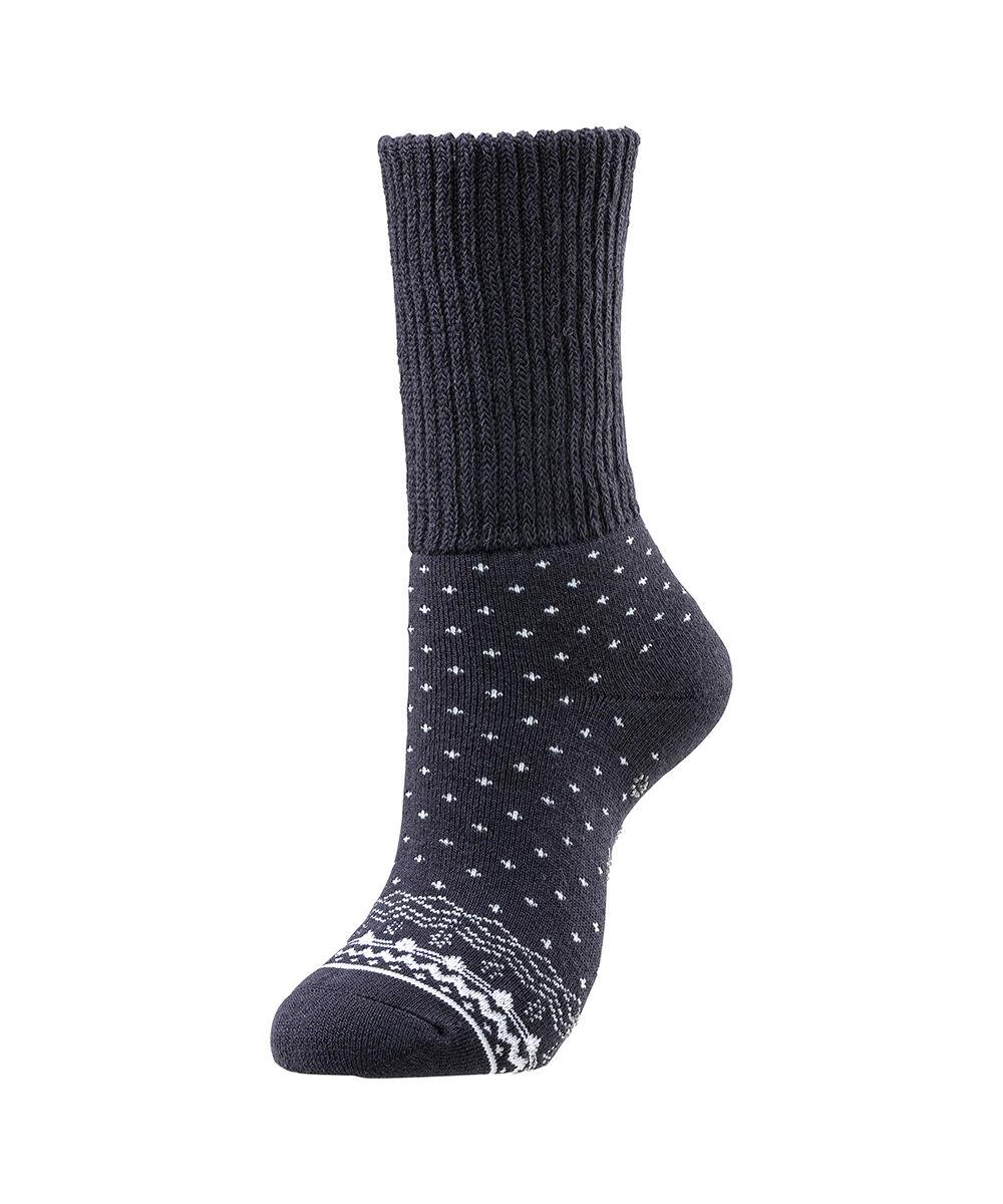 MIZUNO「【吸湿発熱】ブレスサーモゆるぬくソックス(雪柄)」|ソックス|