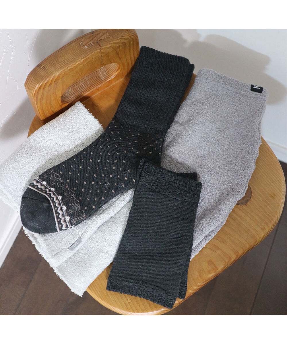 MIZUNO「【吸湿発熱】ブレスサーモゆるぬくソックス(雪柄)」|ソックス|