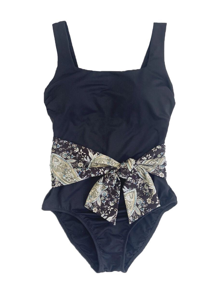 Riberce「【大人水着】エレガントエスニックスクエアワンピース水着」|コンビネゾン|