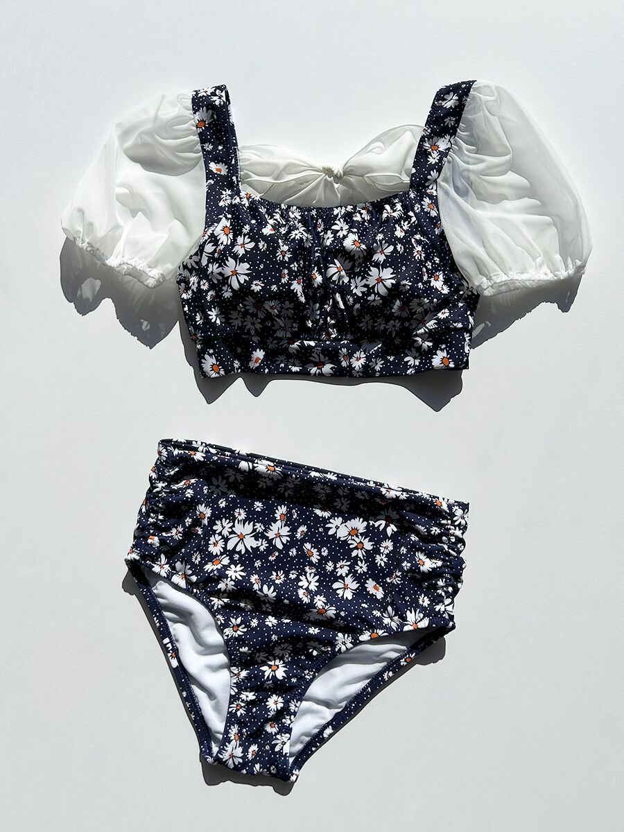 PEAK&PINE「マーガレットドット柄パフスリーブビキニ」|ビキニ|